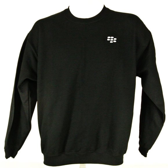 BLACKBERRY BBM VIntage Tech Black Sweatshirt Employee Uniform Shirt Size… - Picture 1 of 10